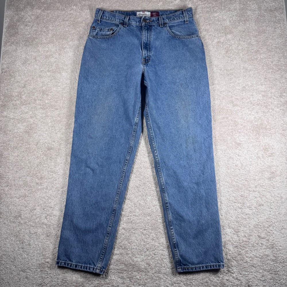 Vintage Levi Signature 545 Loose Fit Mens Blue Jeans Medium Wash 34x32